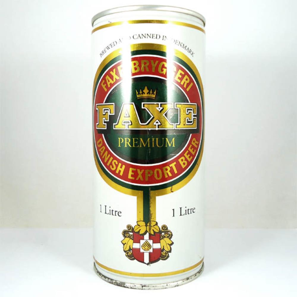 Lata de cerveja Dinamarca Faxe Premium 1 Litre