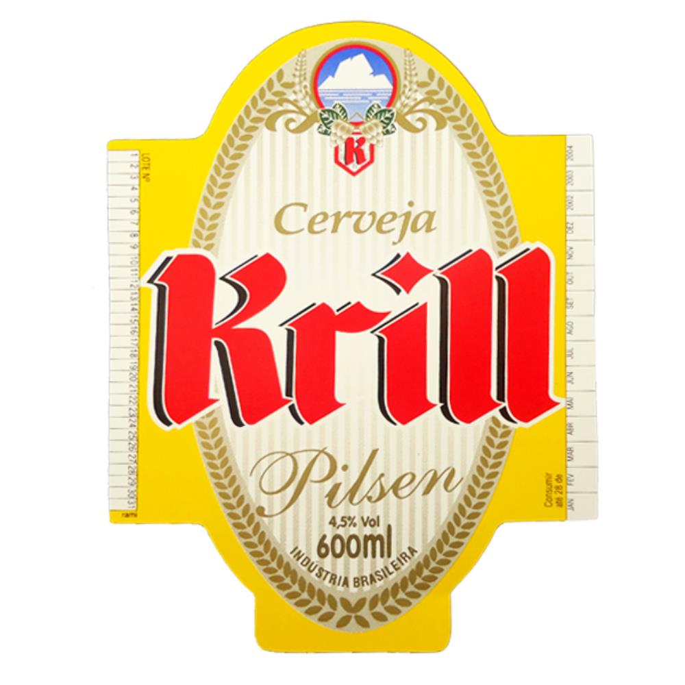 Krill Cerveja Pilsen Rótulo 600 ml 2003/04
