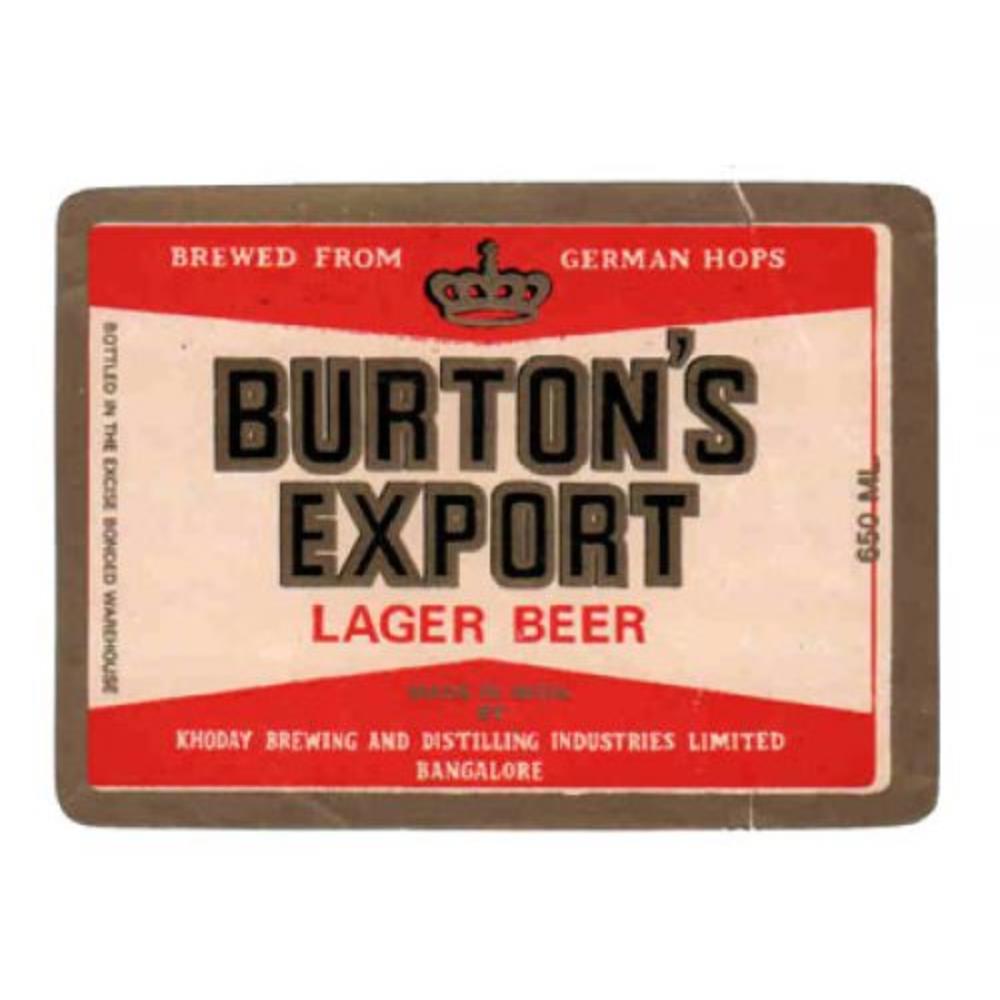 Índia Burtons Export Lager Beer