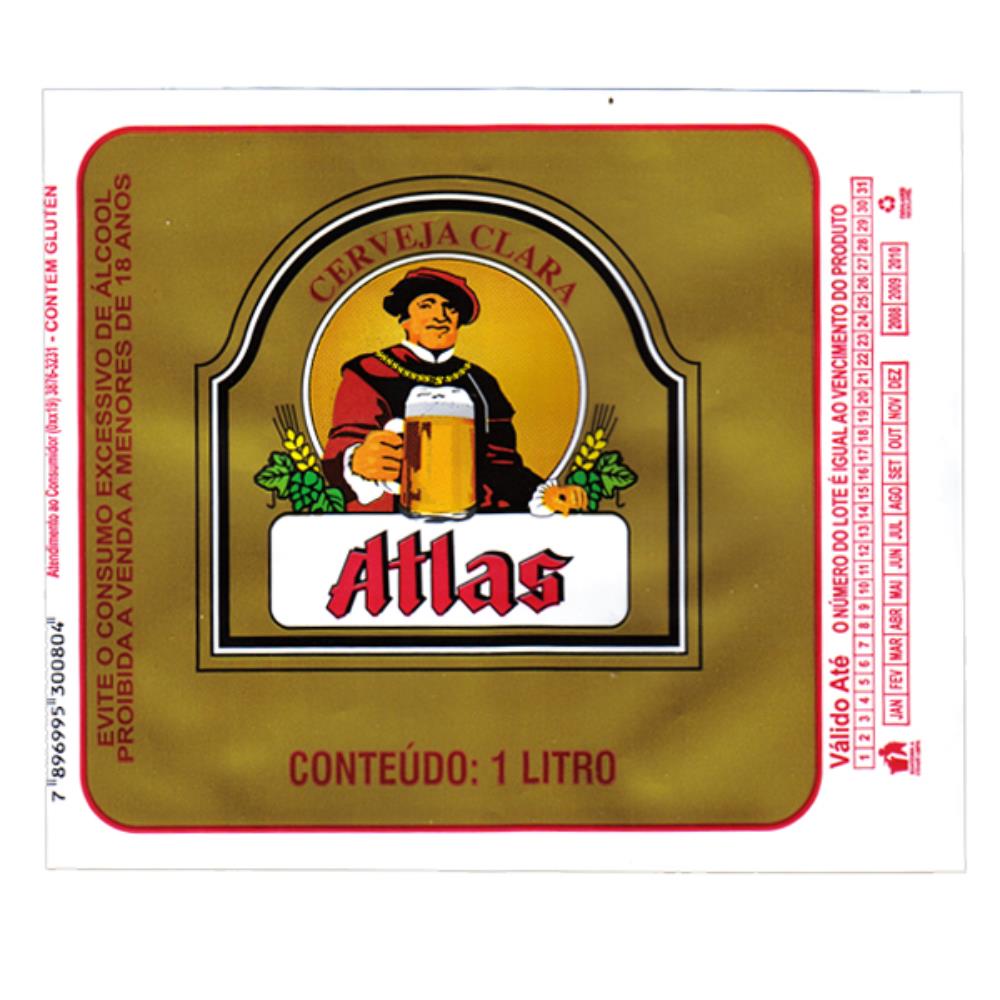 Atlas Cerveja Clara 1Litro 2008 09 10