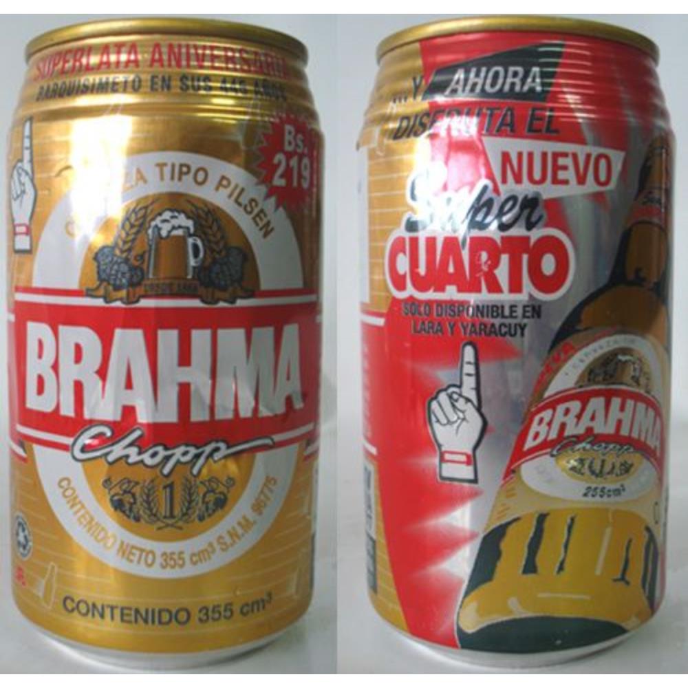 Lata Brahma Venezuela Super Cuarto 355 ml - 1998