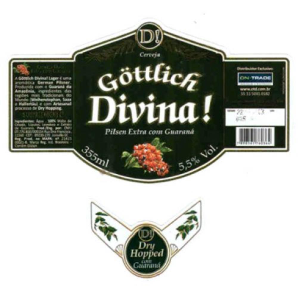 Gottlich Divina Pilsen  Extra com Guaraná 355 ml