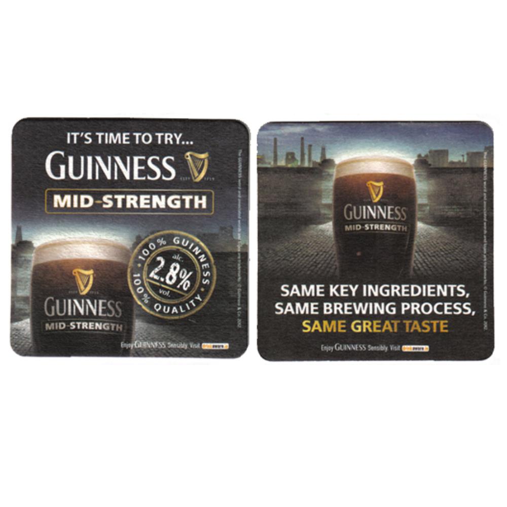 Guinness mid-strength 2,8% 100% Quality