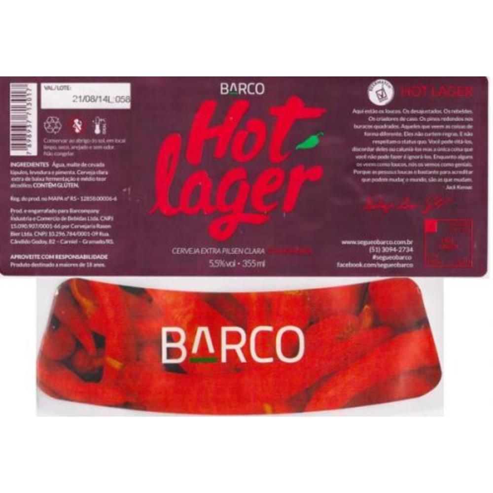 Barco Cervejaria Hot Lager Pilsen com Pimenta