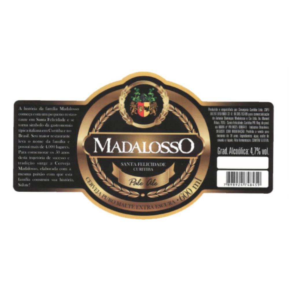 Madalosso Pale Ale Cerveja Puro Malte Extra Escura