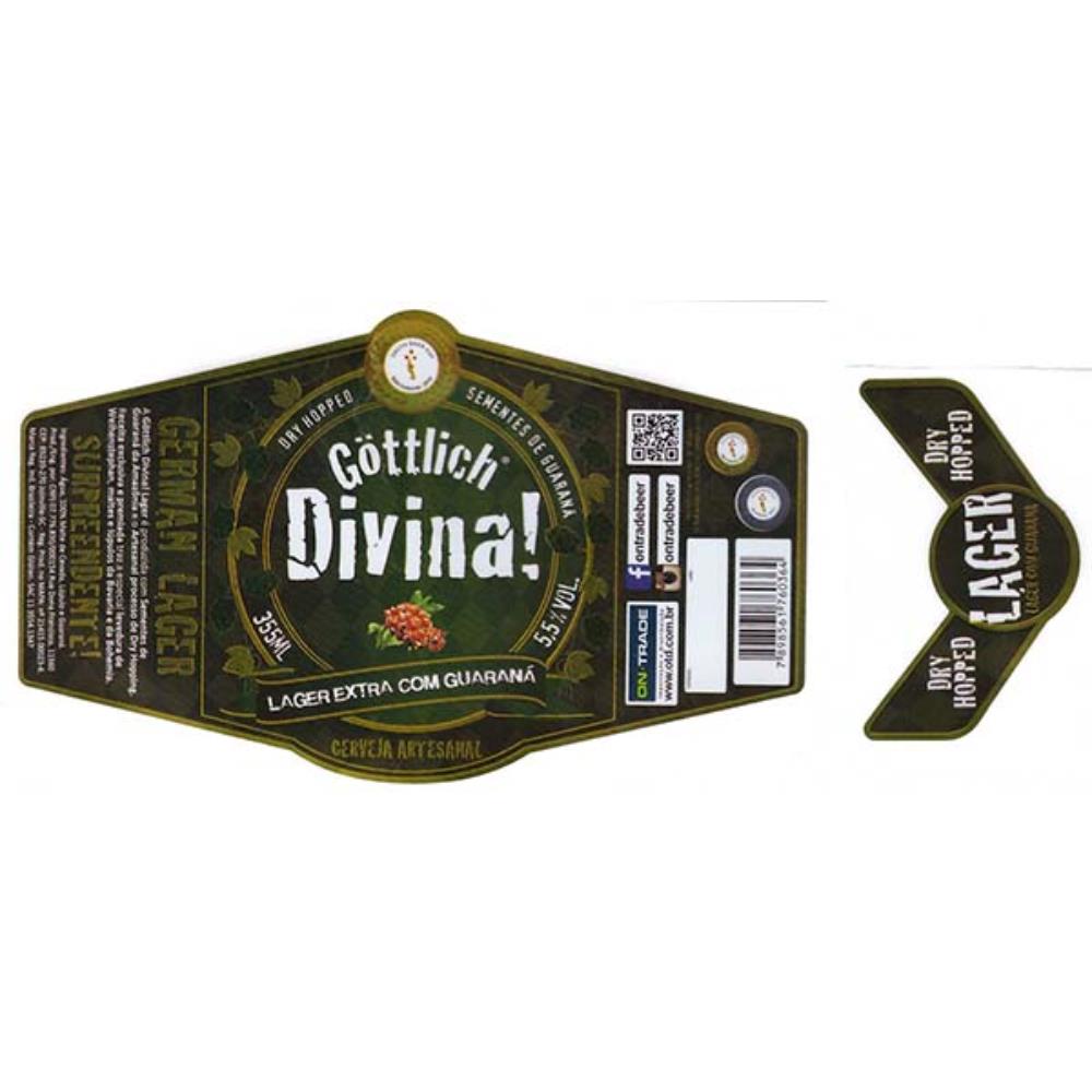 Gottlich Divina Lager Extra com Guaraná 355 ml Med