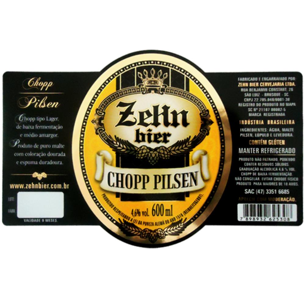 Zehn Bier Chopp Pilsen 600ml