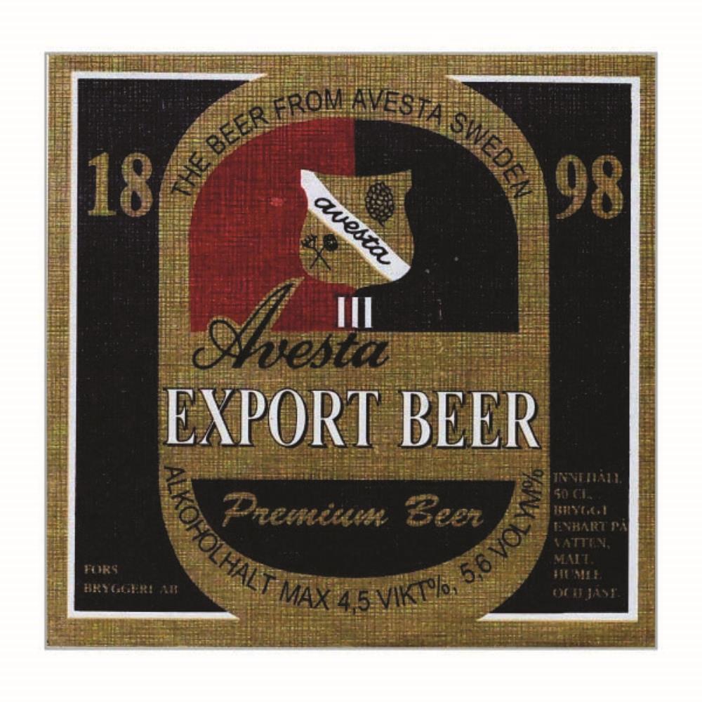 Suécia Avesta Export Beer Premium Beer