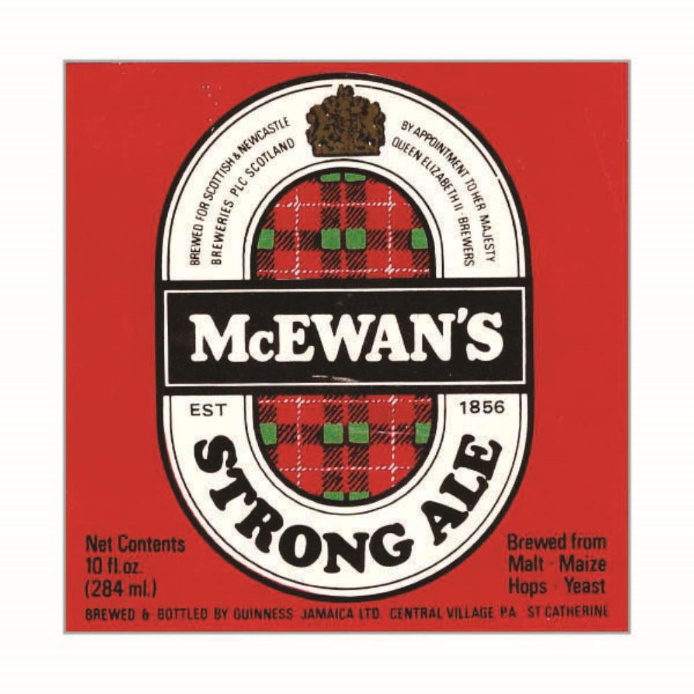 Rótulo de Cerveja Jamaica McEwans Strong Ale(From 