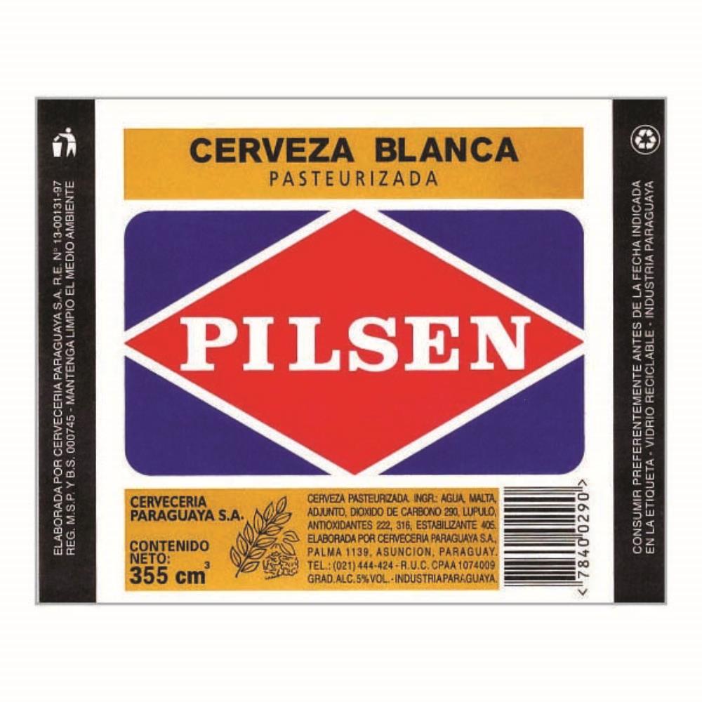Paraguai Pilsen Cerveza Blanca 355cm³