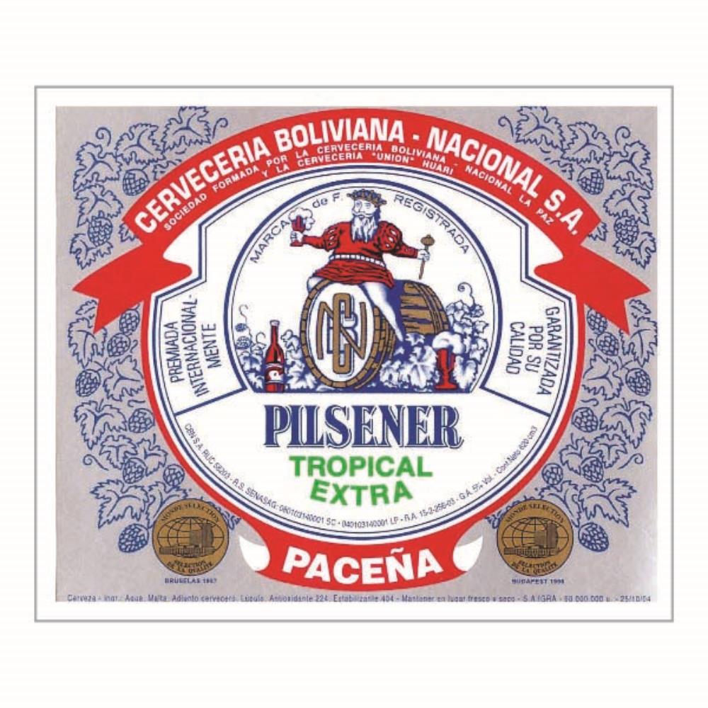 Bolivia Paceña Pilsener Tropical Extra