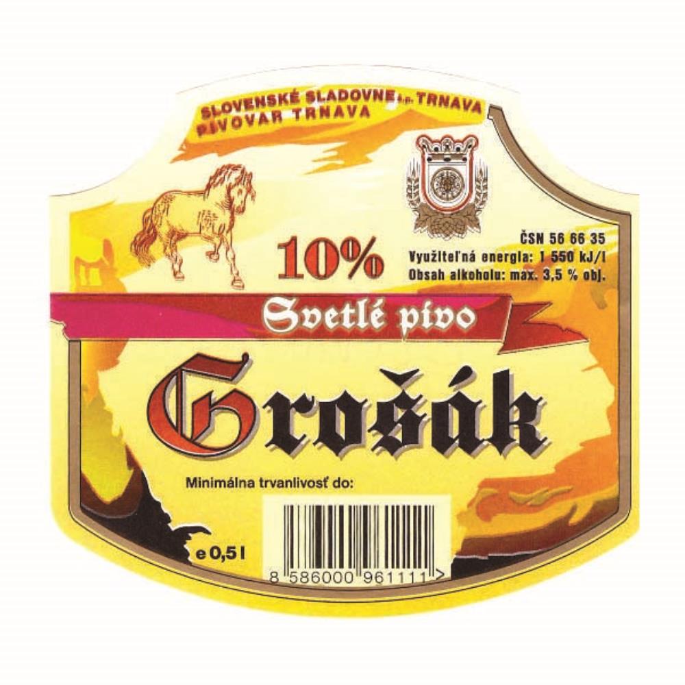Eslováquia Grosak Svetle Pivo 