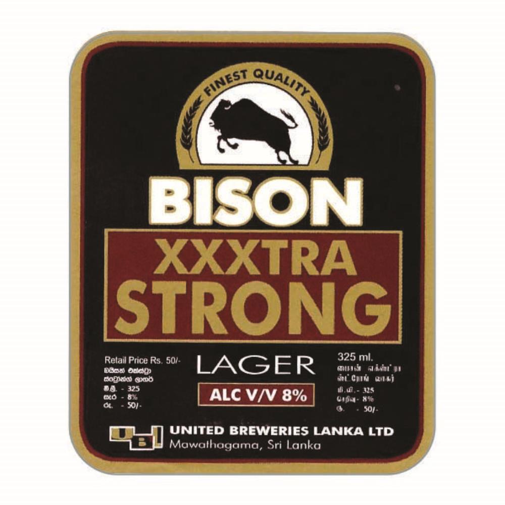 Sri Lanka Bison Xxxtra Strong Lager 325ml