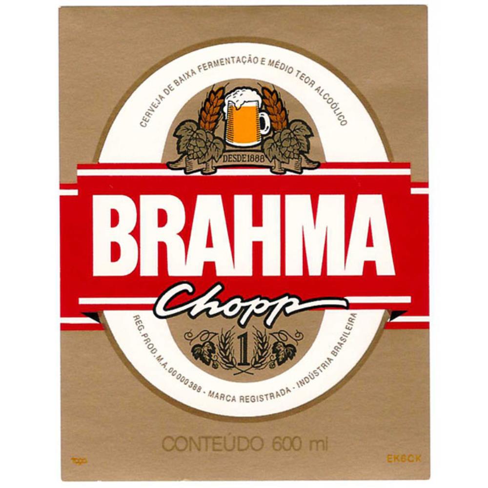 Brahma Chopp 600 ml 1989