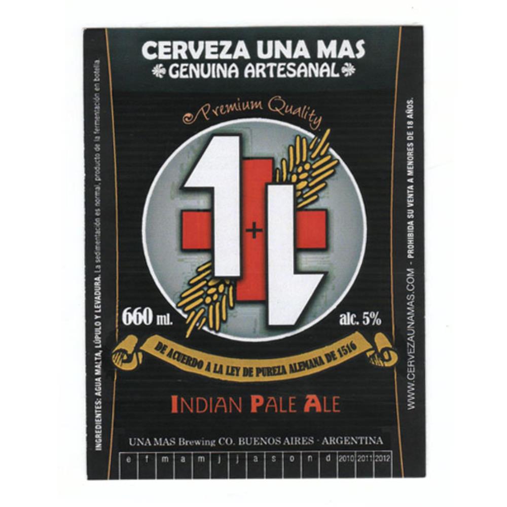 Argentina Una Mas Cerveza Indian Pale Ale 660ml 20
