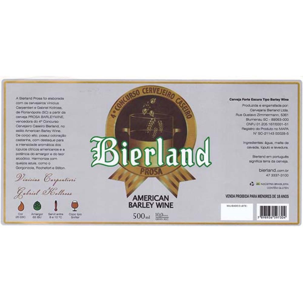 Bierland Prosa - American  Barley Wine 500 ml