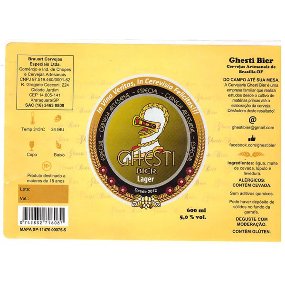 Ghesti Bier Lager Artesanal 600 ml