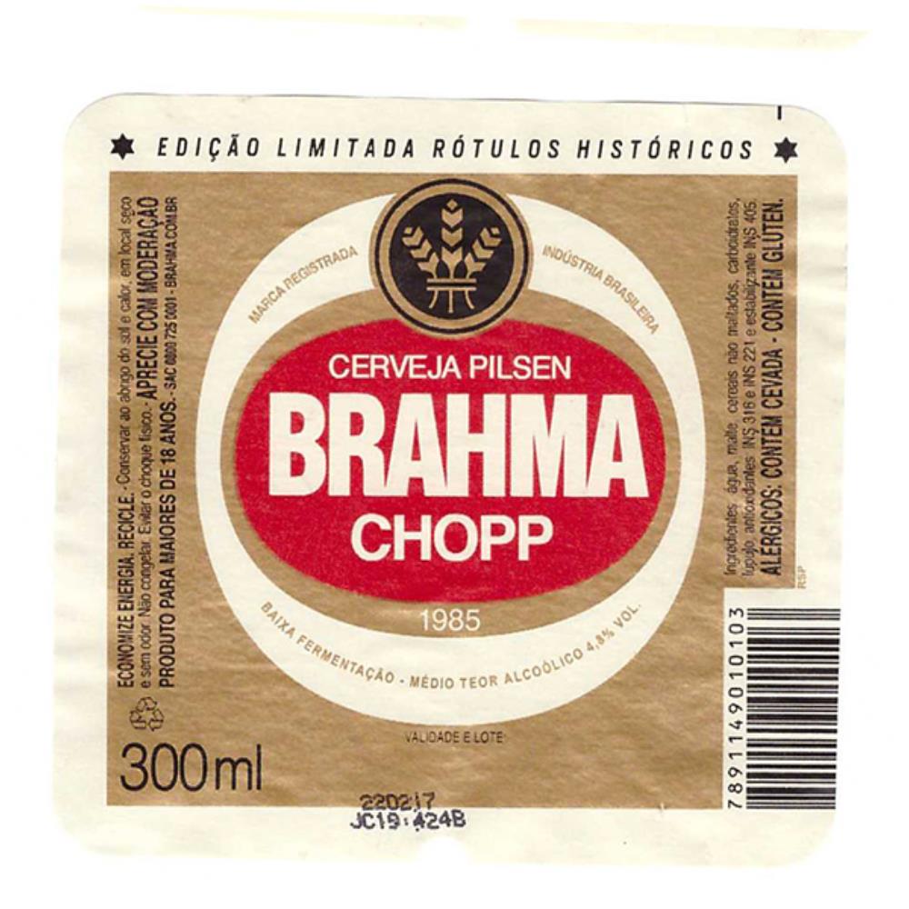 Brahma Rótulos Históricos 1985