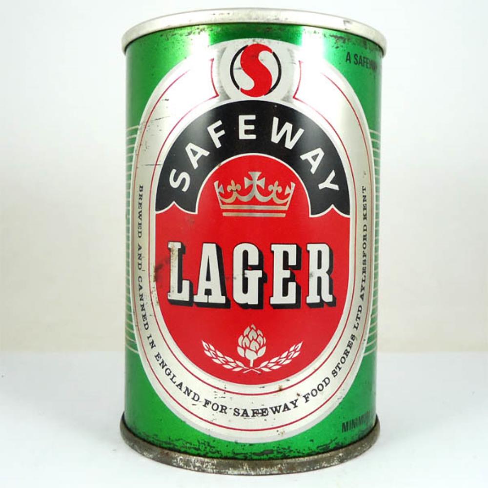 Lata de cerveja Inglaterra Safeway Lager 275ml