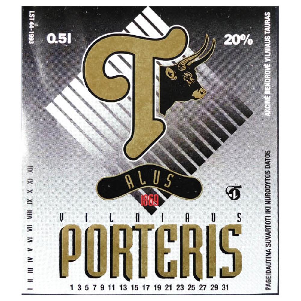 Rótulo de Cerveja Lituânia Tauras Porteris