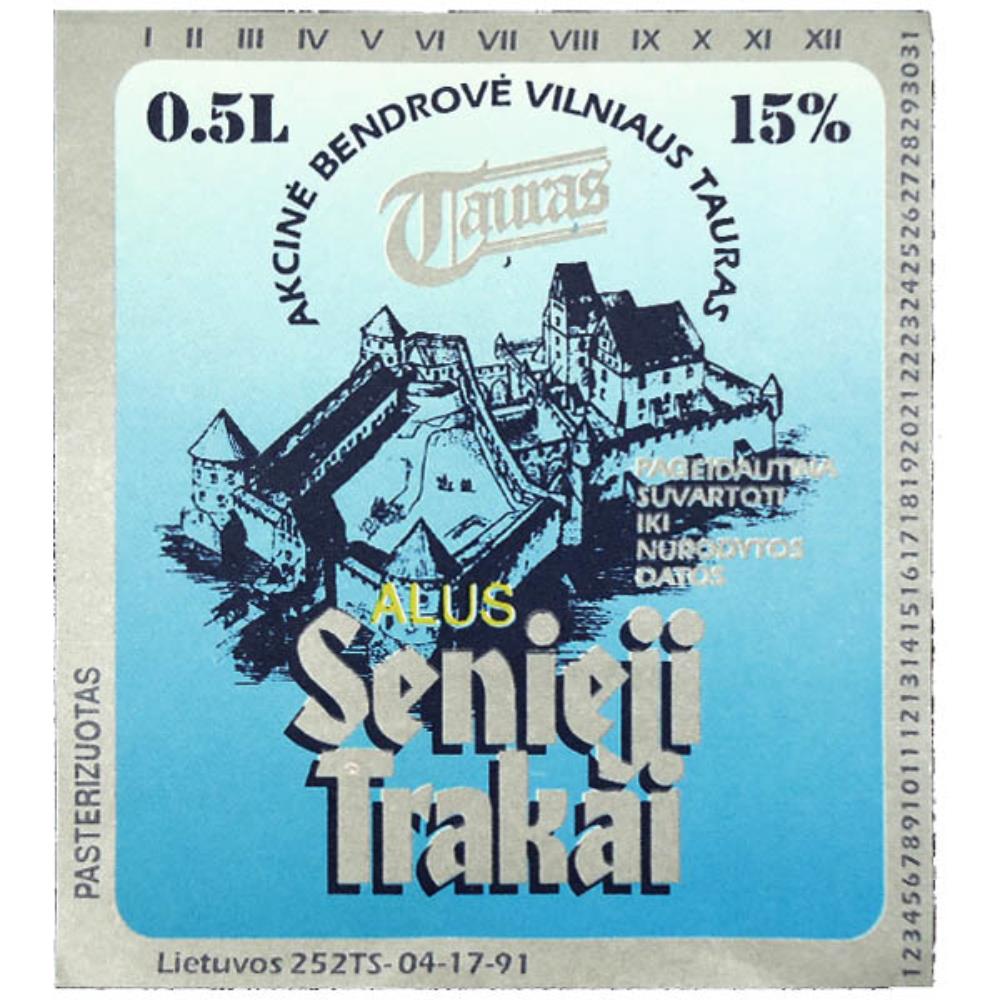 Rótulo de Cerveja Lituânia Tauras Senieji Trakai 2