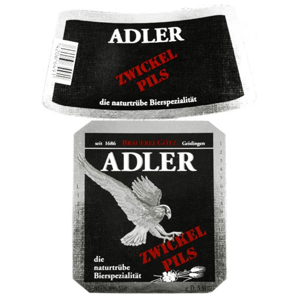 Rótulo de Cerveja Alemanha Adler Zwickel Pils