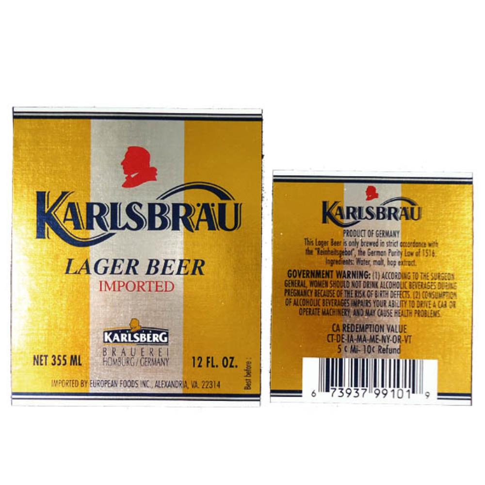 Rótulos de Cerveja Alemanha Karlsberg Karlsbrau La