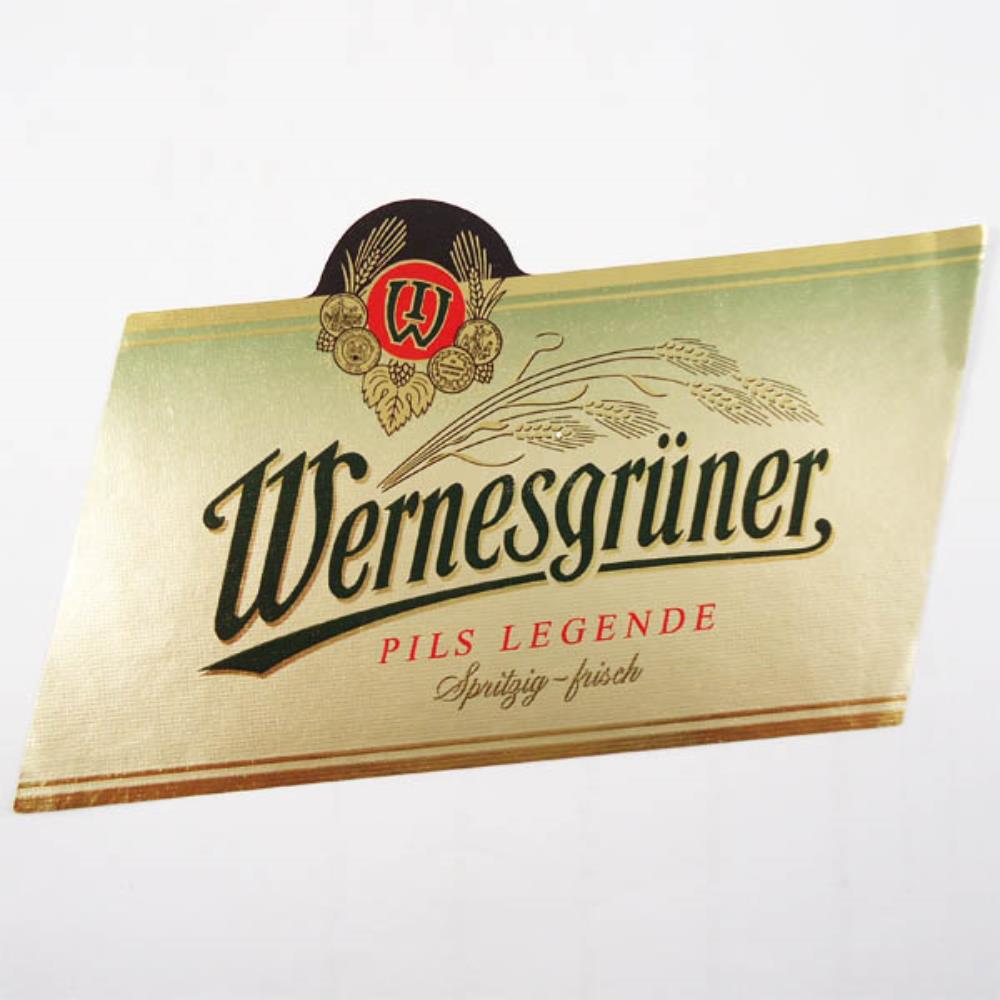 Rótulo de Cerveja Alemanha Wernesgrüner Pils Legen