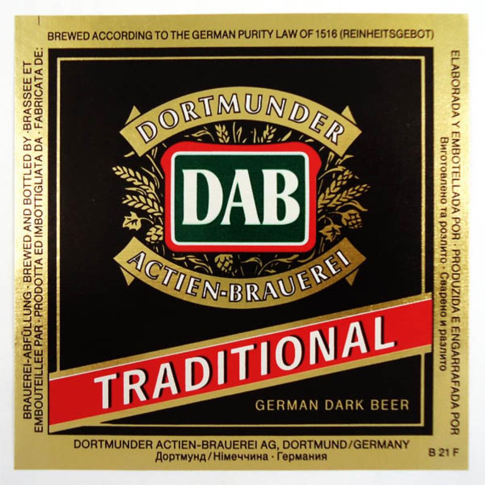Rótulo de Cerveja Alemanha DAB Original Traditiona