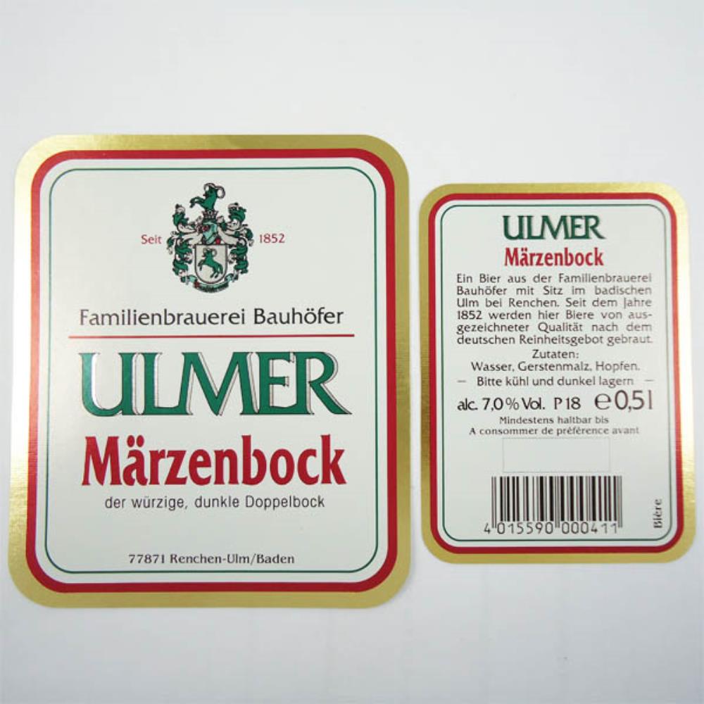 Rótulo de Cerveja Alemanha Ulmer Marzenbock 500ml