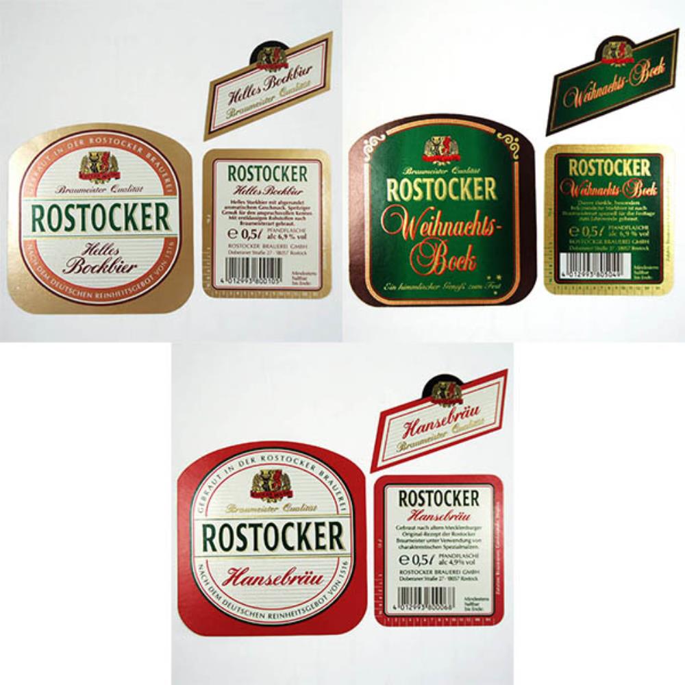 Rótulos de Cerveja Alemanha Rostocker Lote 3