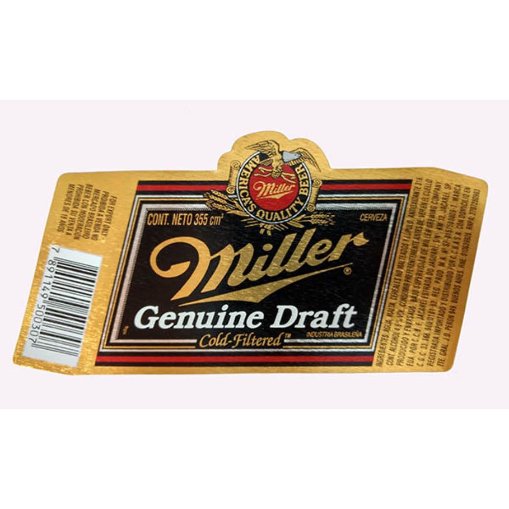 Rótulo de cerveja Miller Genuine Draft 5