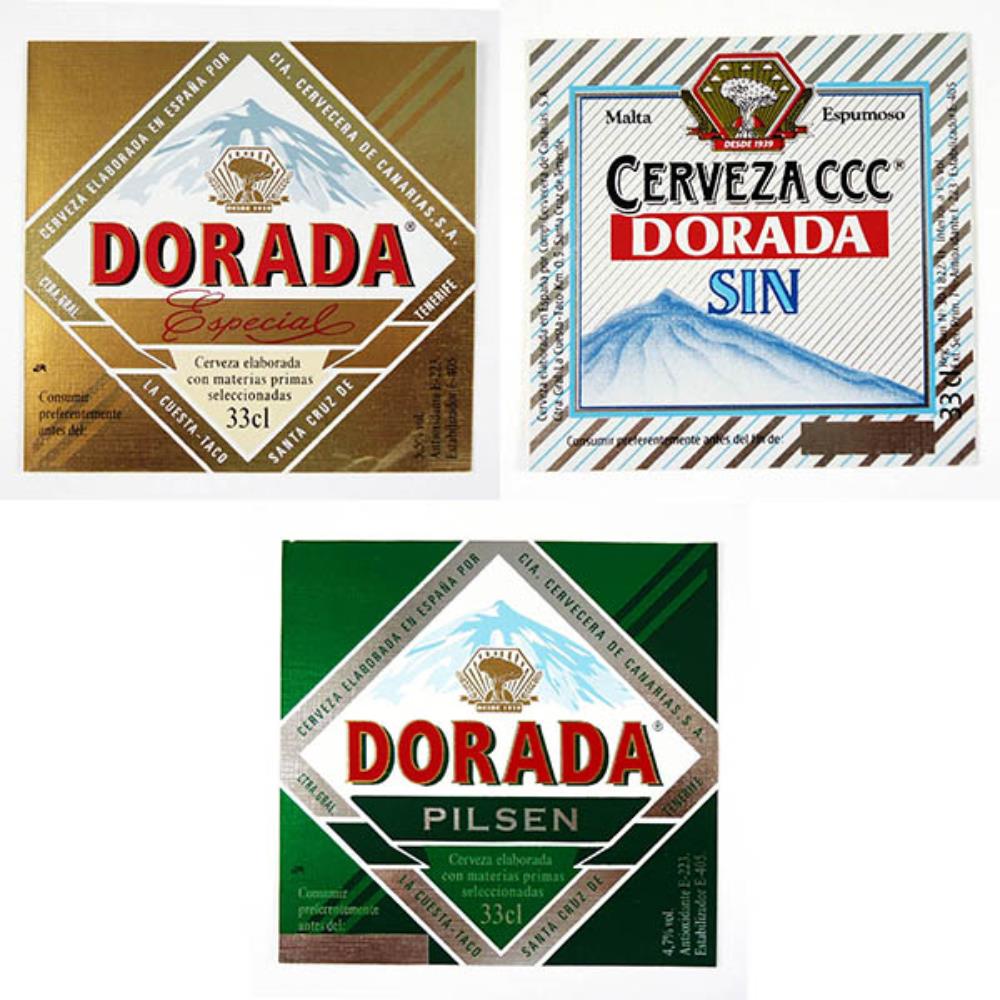 Rótulos de cerveja Espanha Dorada lote 1