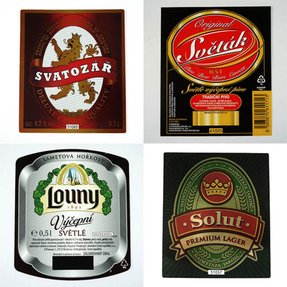 Rótulos de Cerveja Set República Tcheca Lote 5