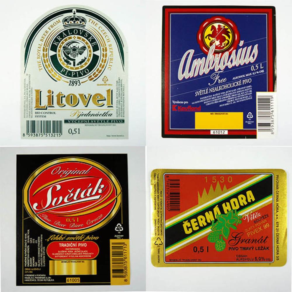 Rótulos de Cerveja Set República Tcheca Lote 7