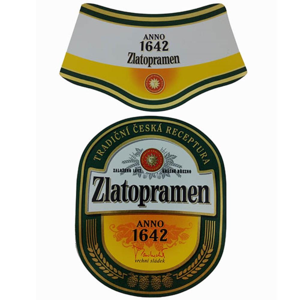 Rótulo De Cerveja Rep. Tcheca Zlatopramen Anno 164