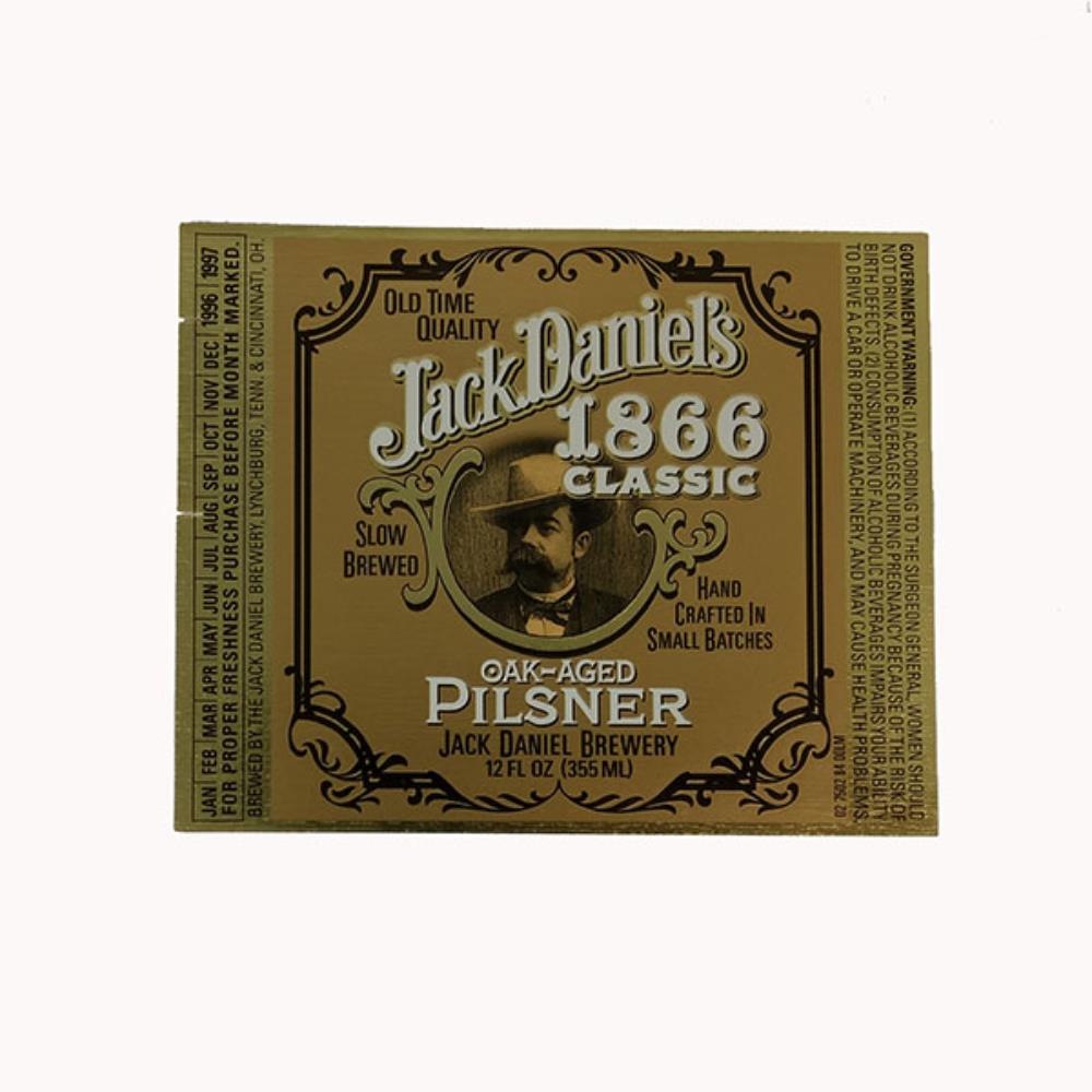 Rótulo de cerveja EUA Jack Daniels Pilsner. Raro