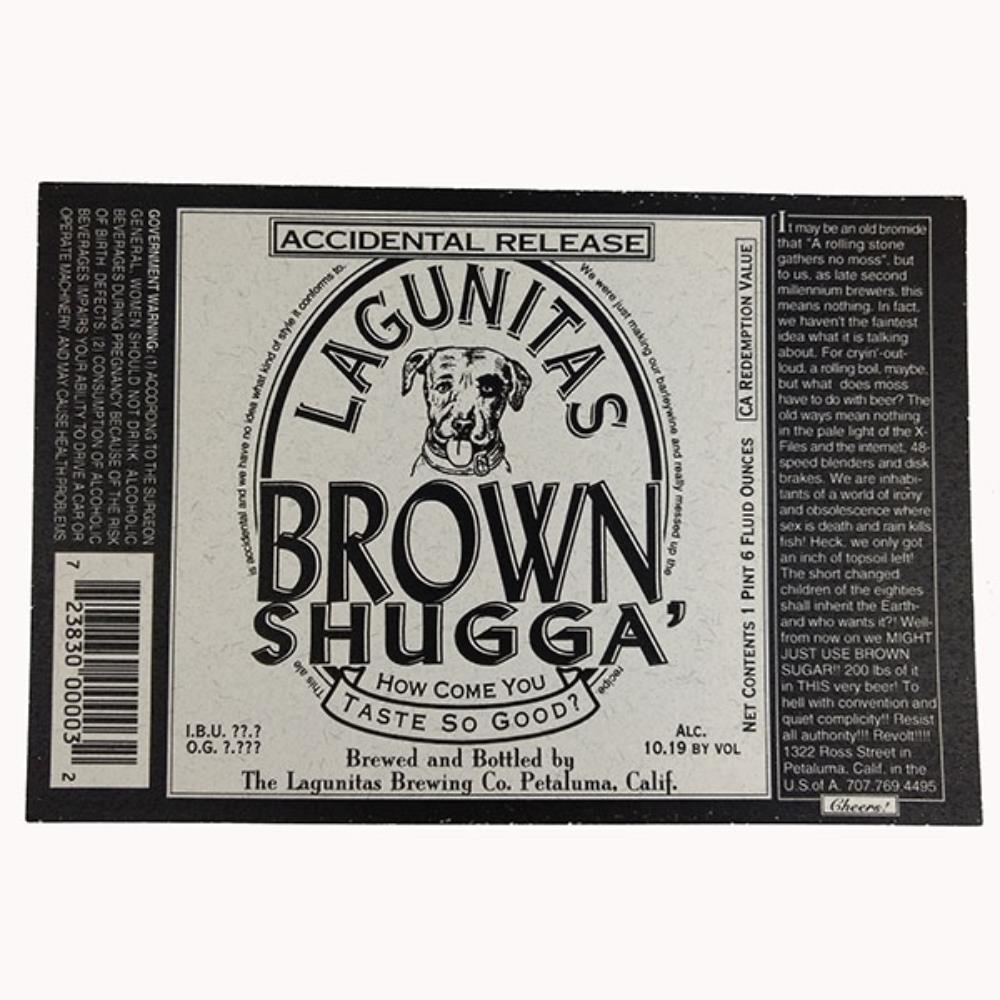 Rótulo de Cerveja EUA Lagutinas Brown Shugga