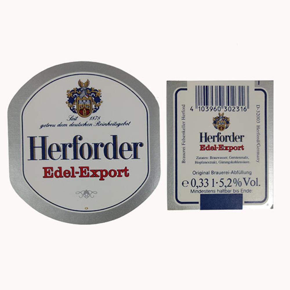 Rótulo De Cerveja Alemanha Herforder Edel-Export
