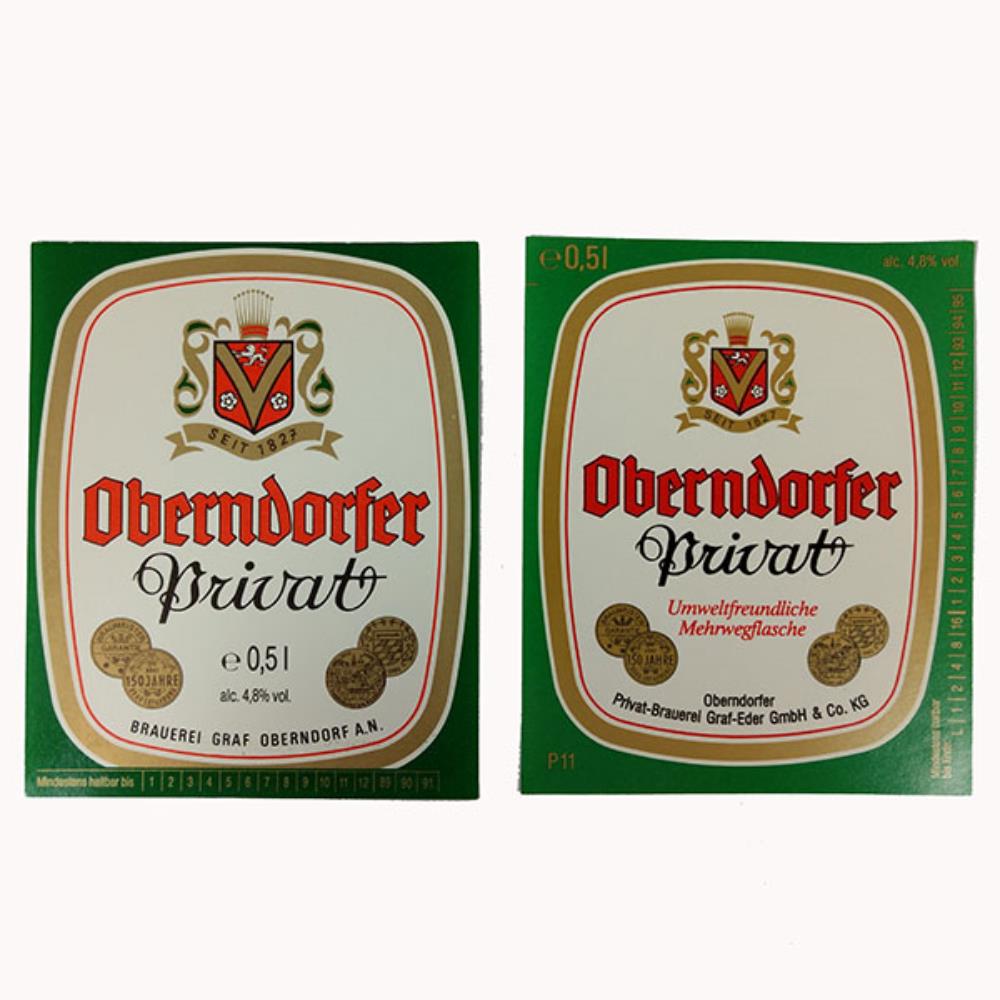 Rótulo de Cerveja Alemanha SET Oberndorfer Privat