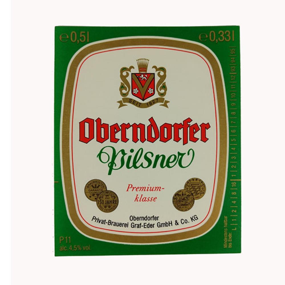 Rótulo de Cerveja Alemanha Oberndorfer pilsner