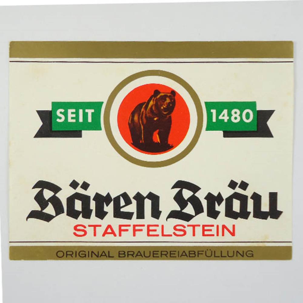 Rótulo de Cerveja Alemanha Bären Bräu Staffelstein