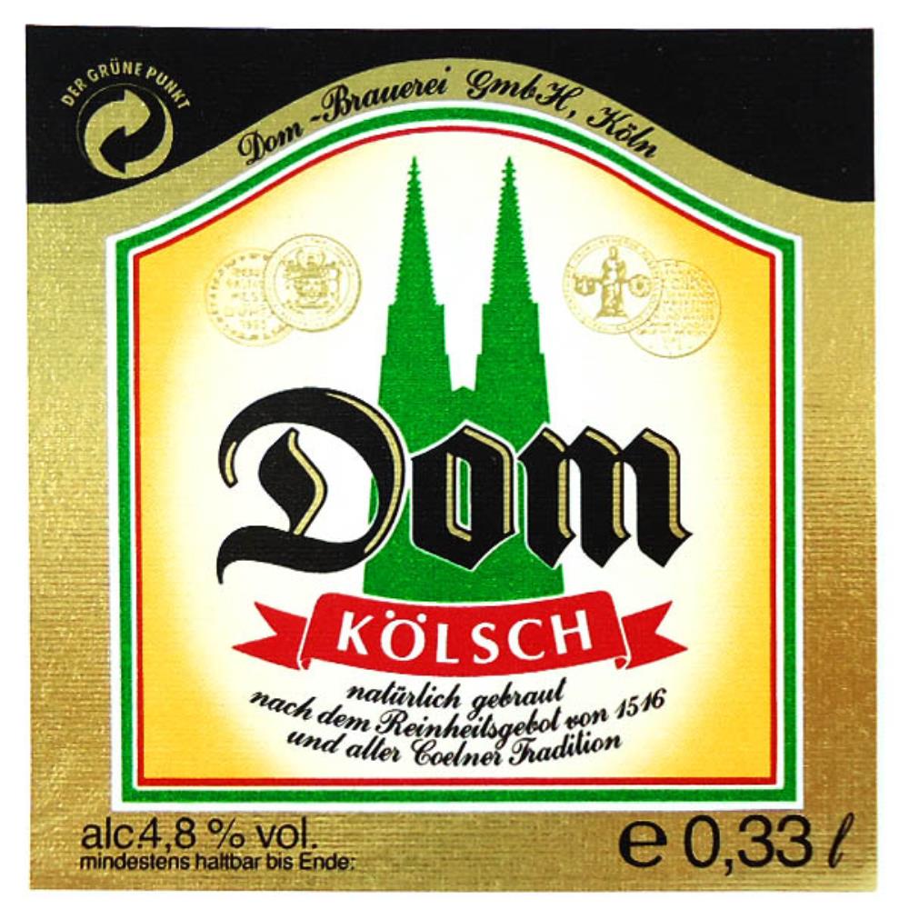 Rótulo de Cerveja Alemanha Dom Kolsch
