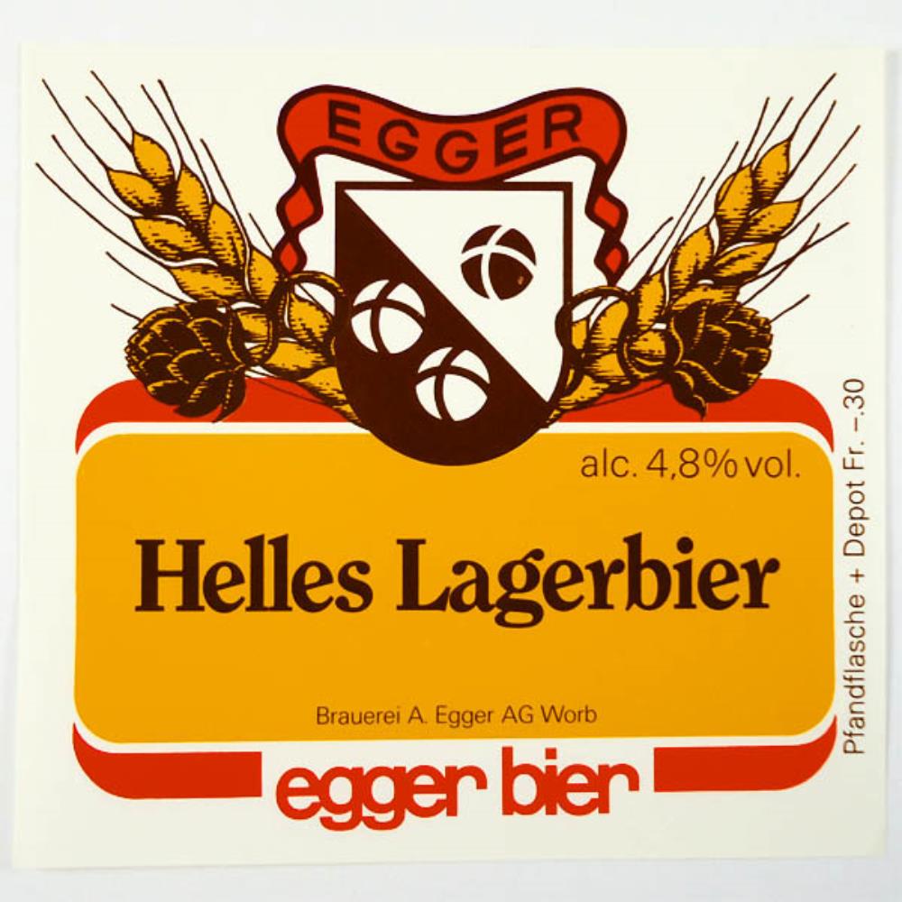 Rótulo de Cerveja Alemanha Egger Helles Lagerbier