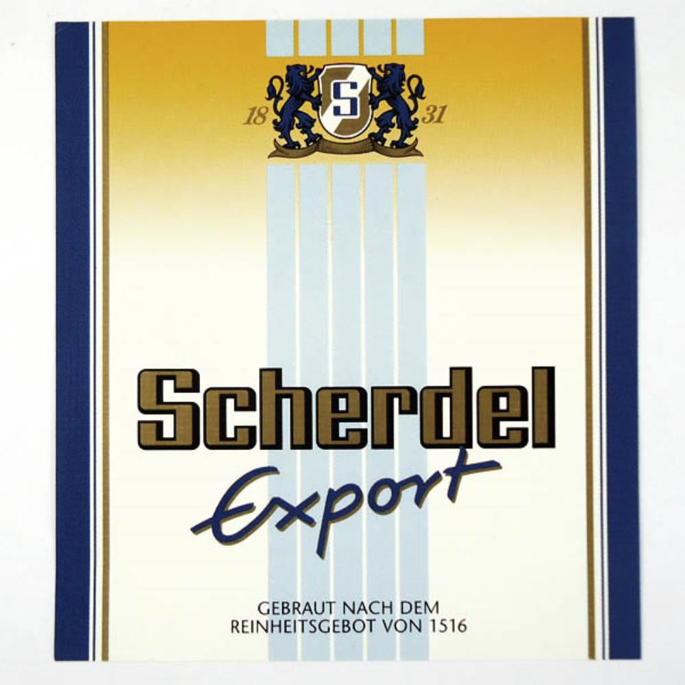 Rótulo de Cerveja Alemanha Scherdel Export