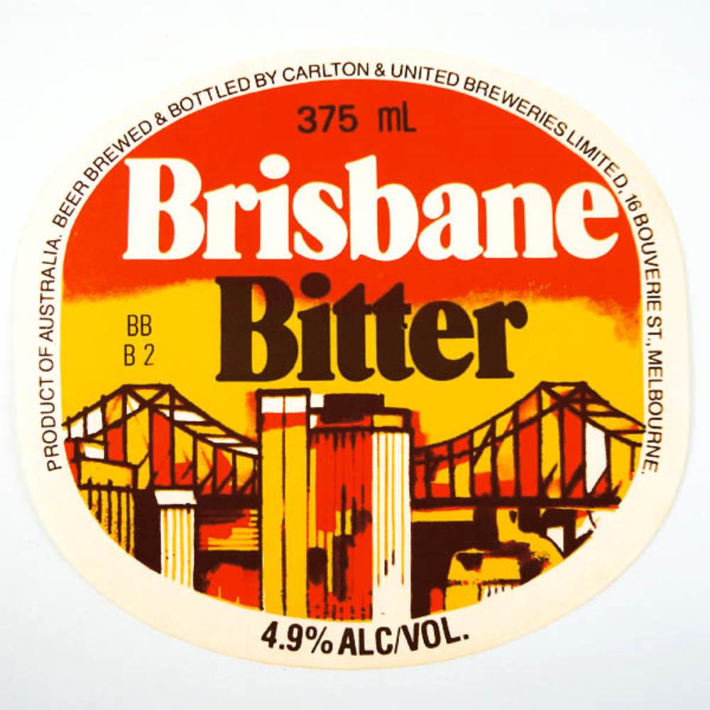 Rótulo de Cerveja Austrália Carlton Brisbane Bitte