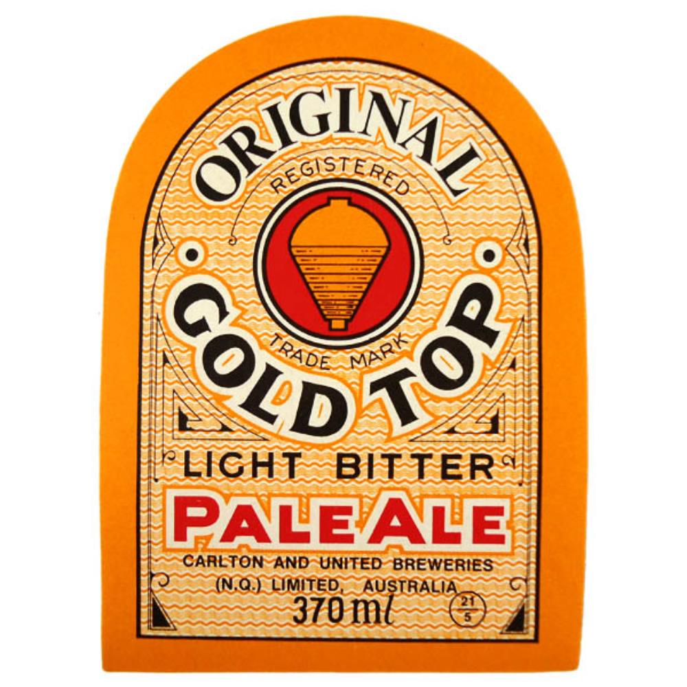Rótulo de Cerveja Austrália Carlton Original Gold 