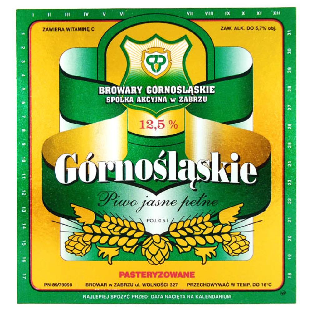 Rótulo de Cerveja Polônia Gornoslaskie