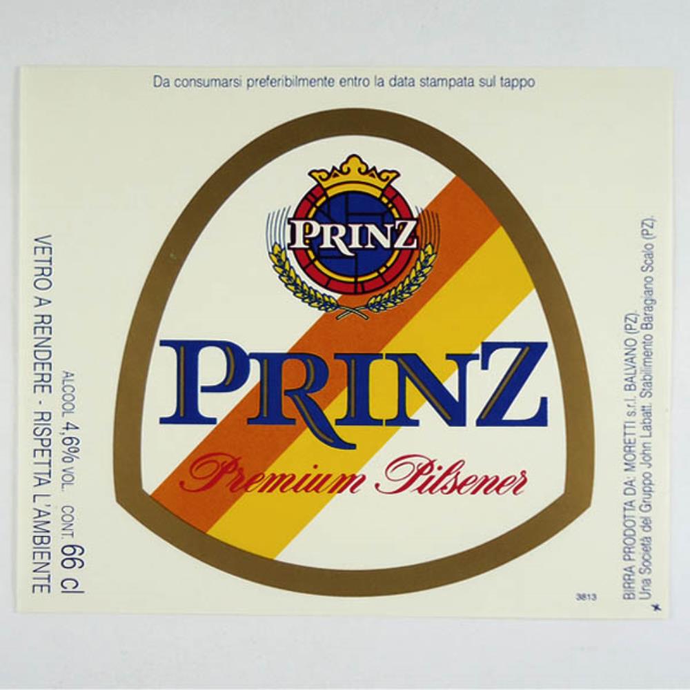 Rótulo de Cerveja Itália Prinz Premium Pilsener 66