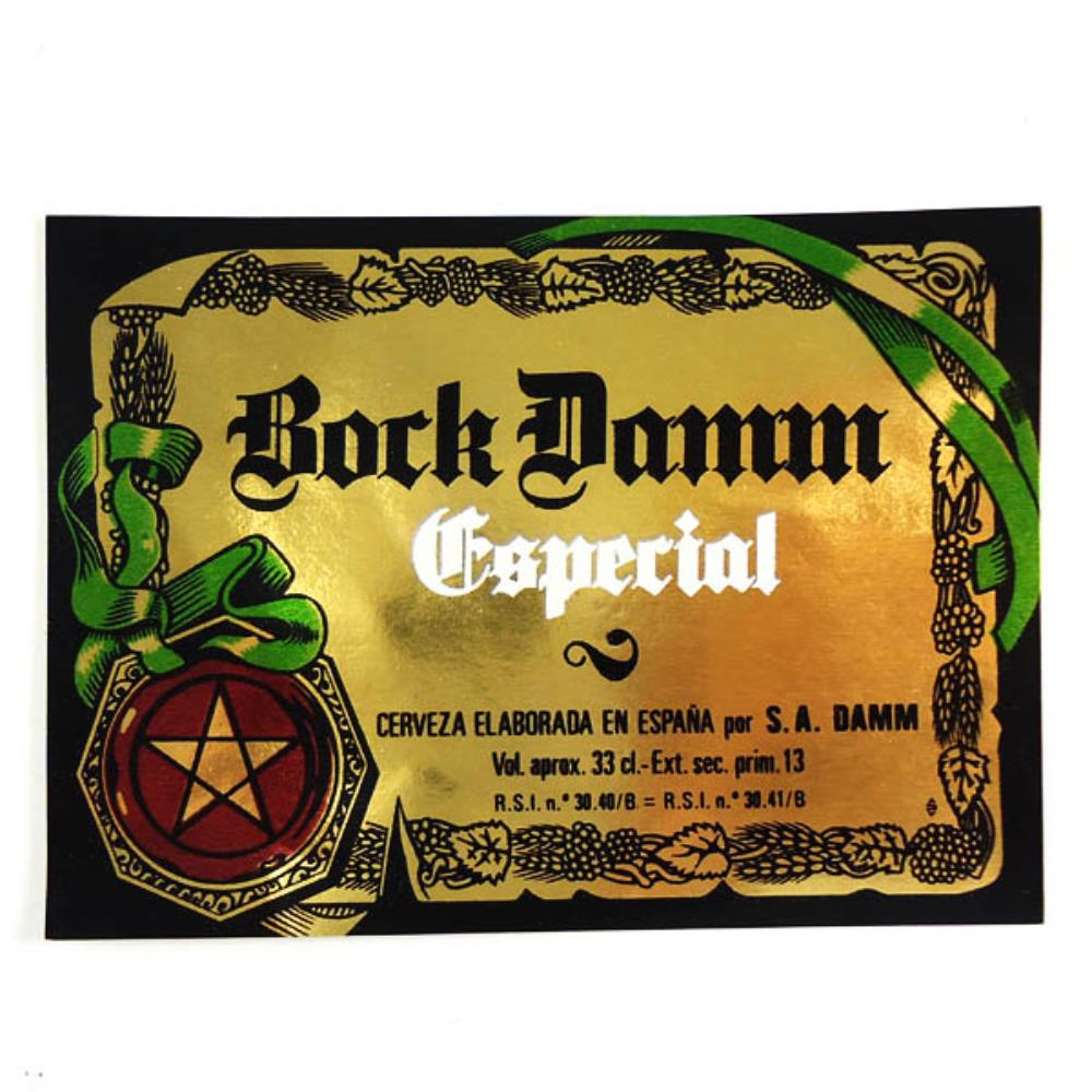Rótulo De Cerveja Espanha Damm Bock-Damm Especial